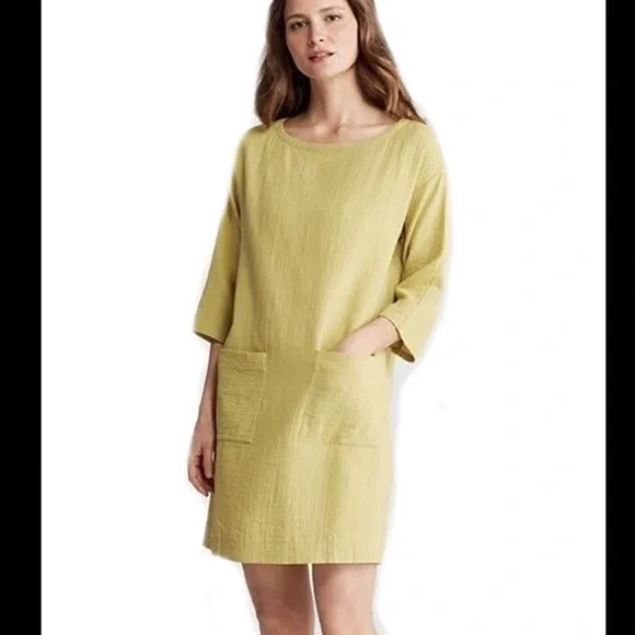 Eileen Fisher | Dresses | Nwt Eileen Fisher Organic Cotton Boat Neck Tunic  Dress | Poshmark